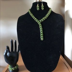 Turtle back beaded necklace.